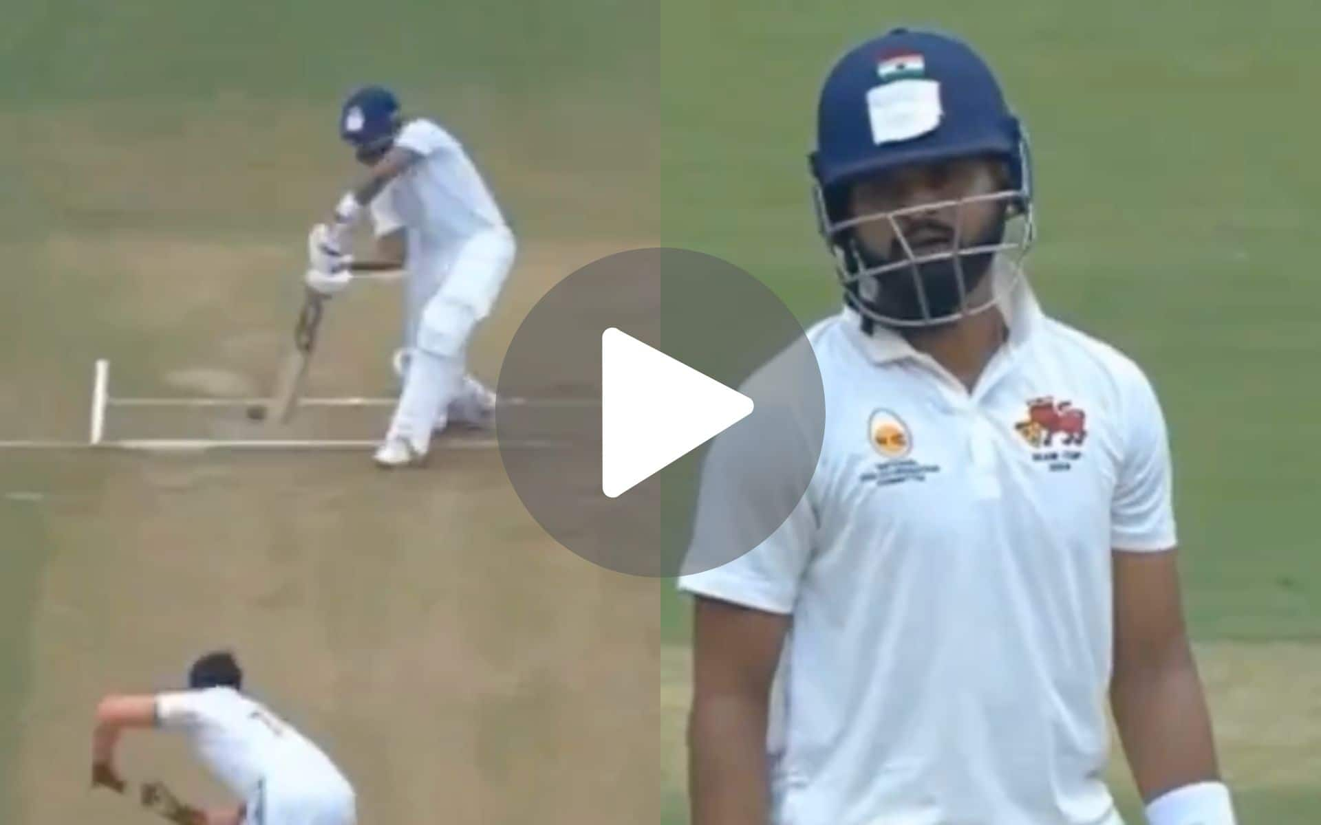 [Watch] Shreyas Iyer's Audacious Stand And Deliver Six Over Covers Vs Mukesh Kumar In Irani Cup 2024